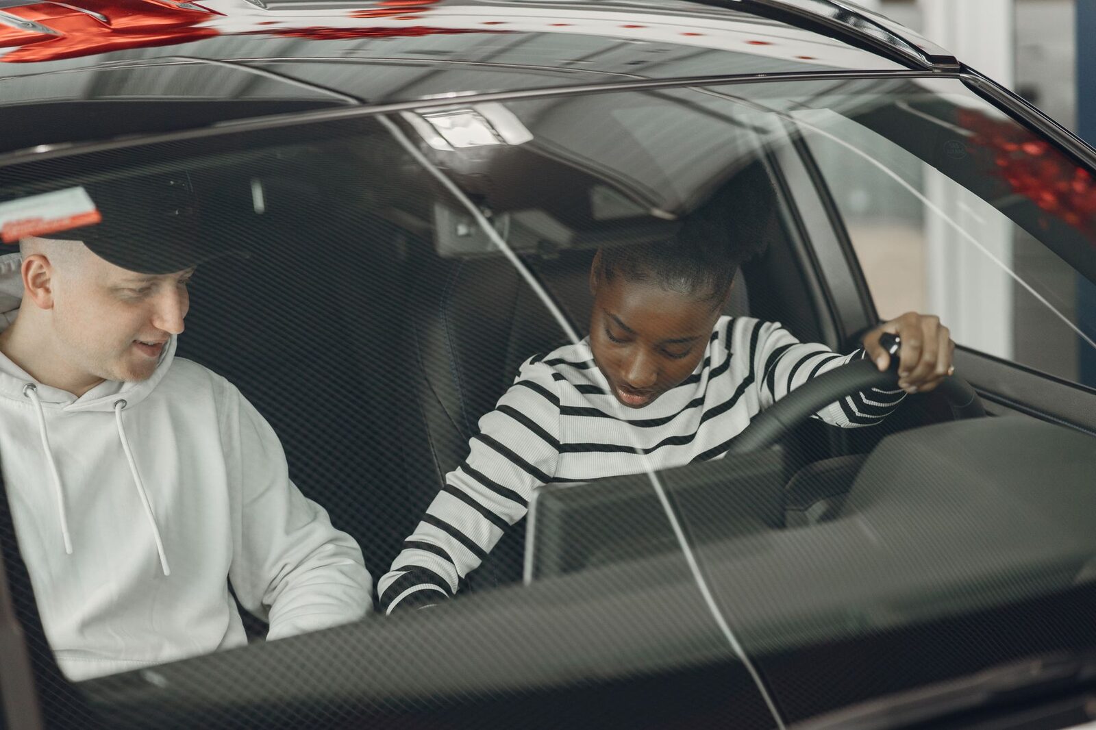 A learner driver on a lesson
