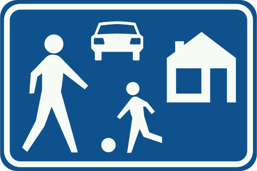 Residential zone sign