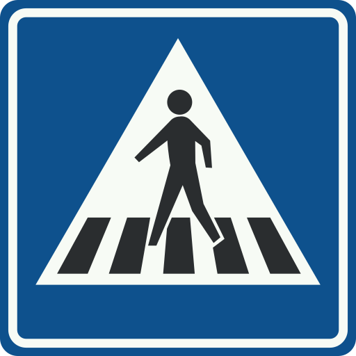 Pedestrian crossing sign