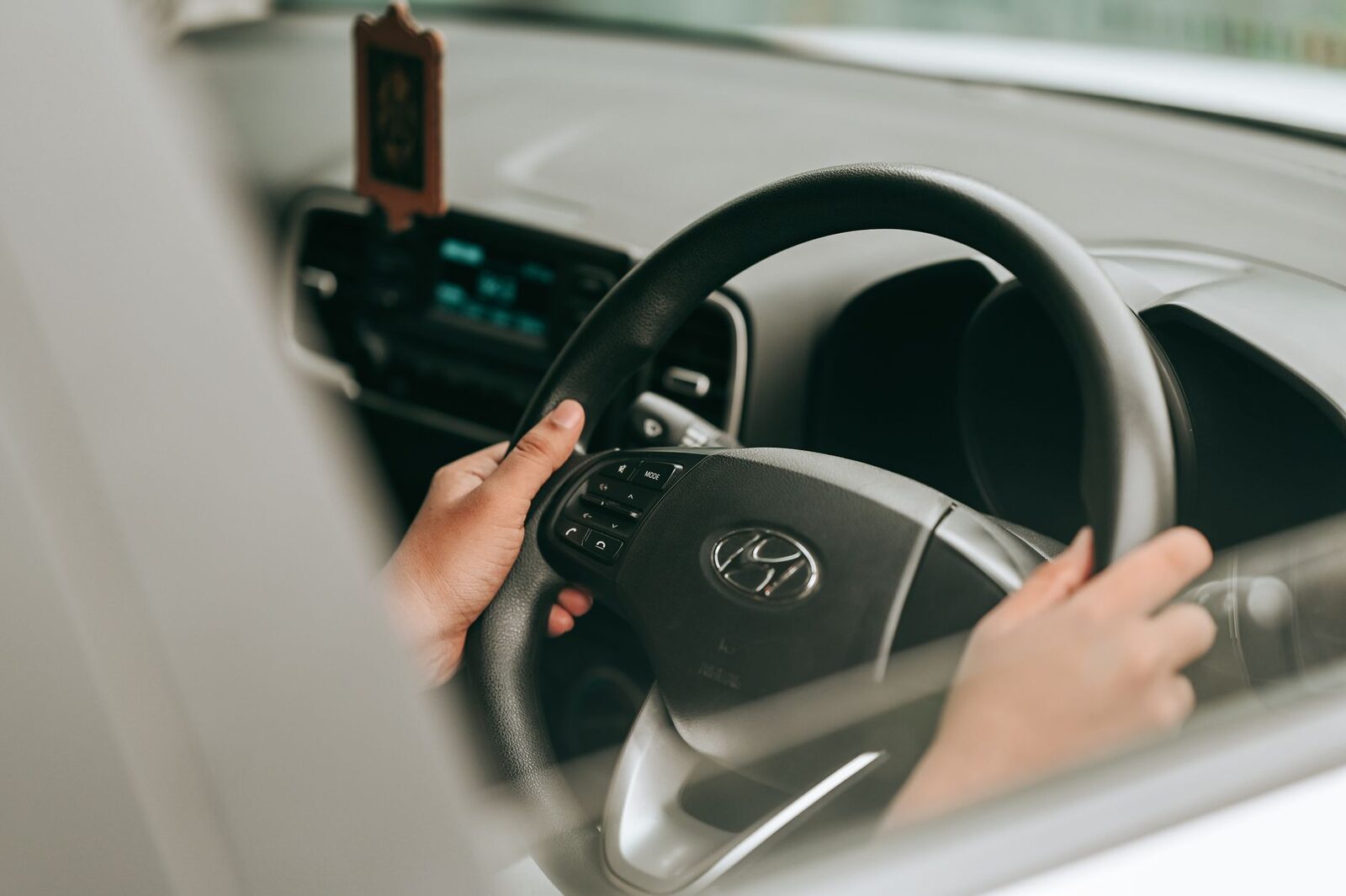 Hands on the wheel
